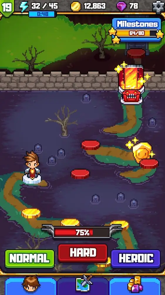 Screenshot of the Dash Quest 2 app