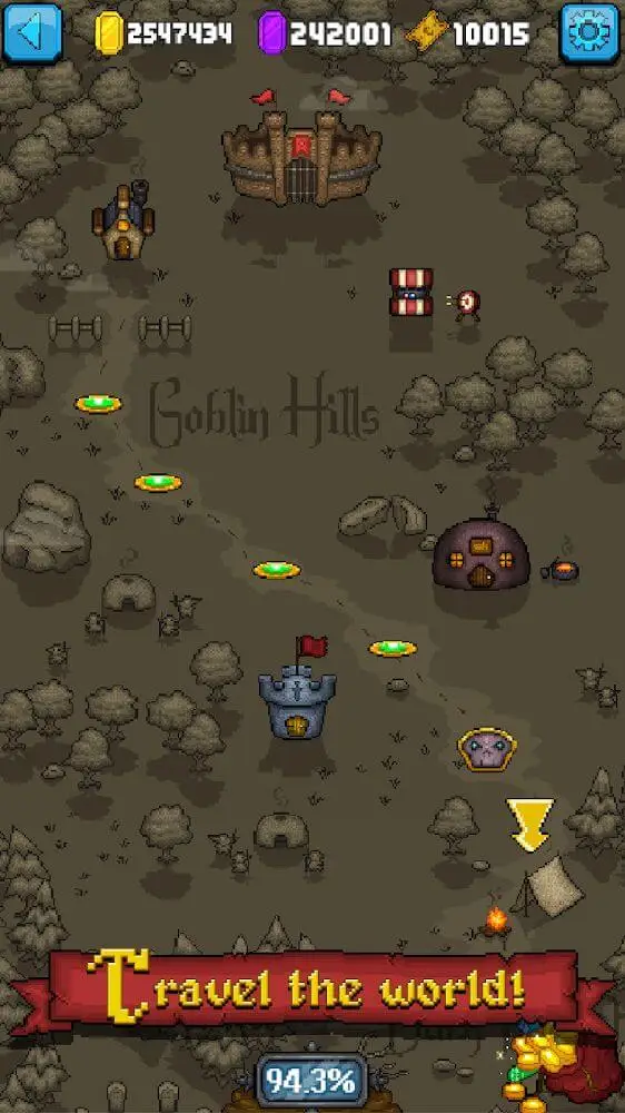 Screenshot of the Dash Quest app