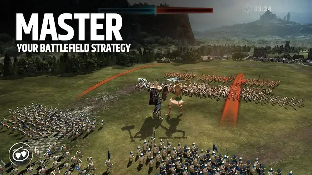 Screenshot of the Dawn of Titans: War Strategy RPG game