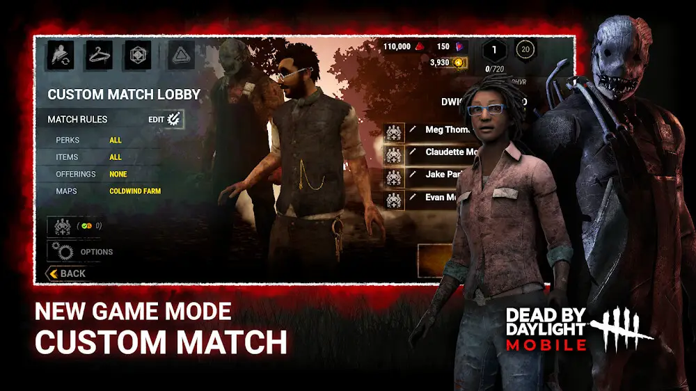 Screenshot of the Dead by Daylight Mobile game