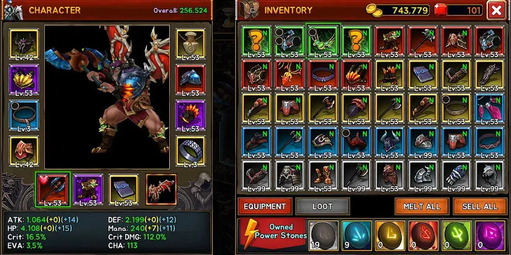 Screenshot of the Death Dungeon game