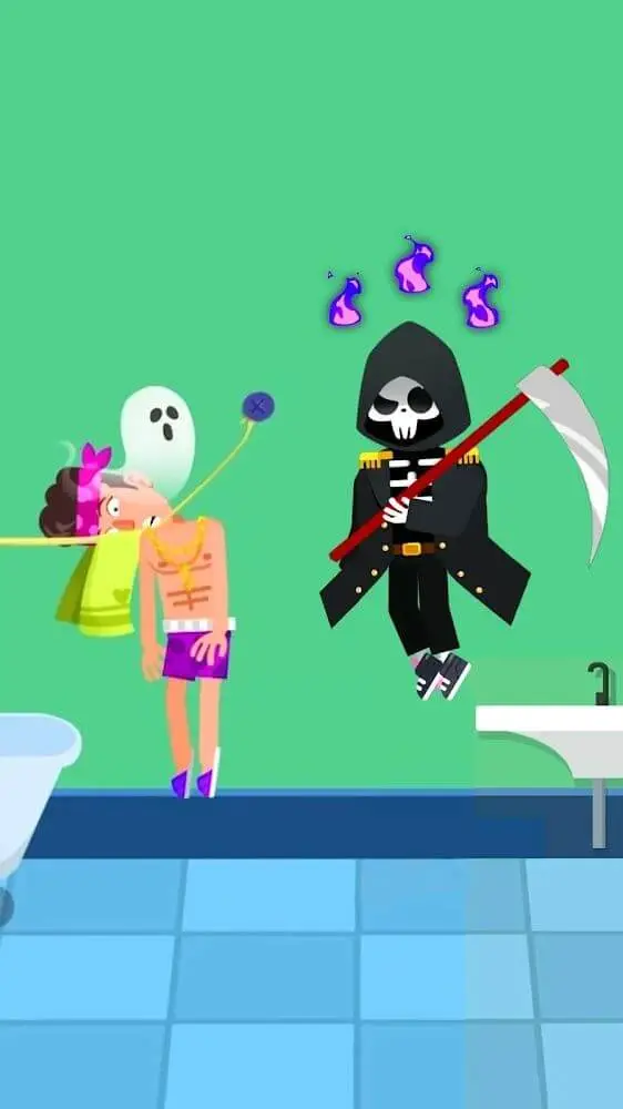 Screenshot of the Death Incoming! app