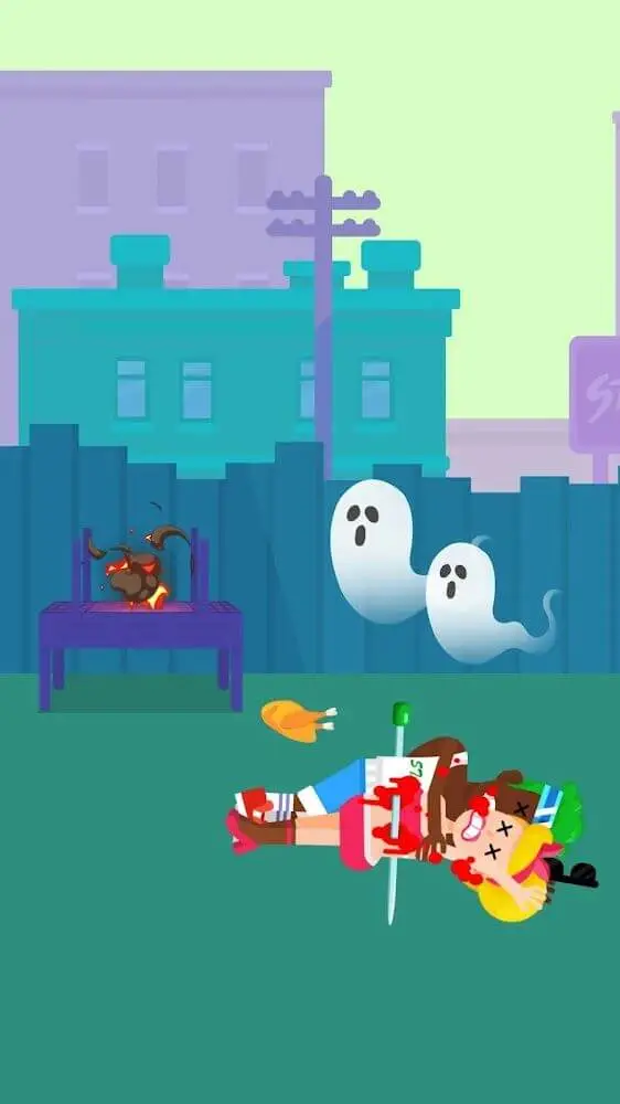 Screenshot of the Death Incoming! app