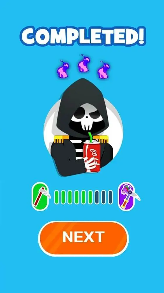 Screenshot of the Death Incoming! app