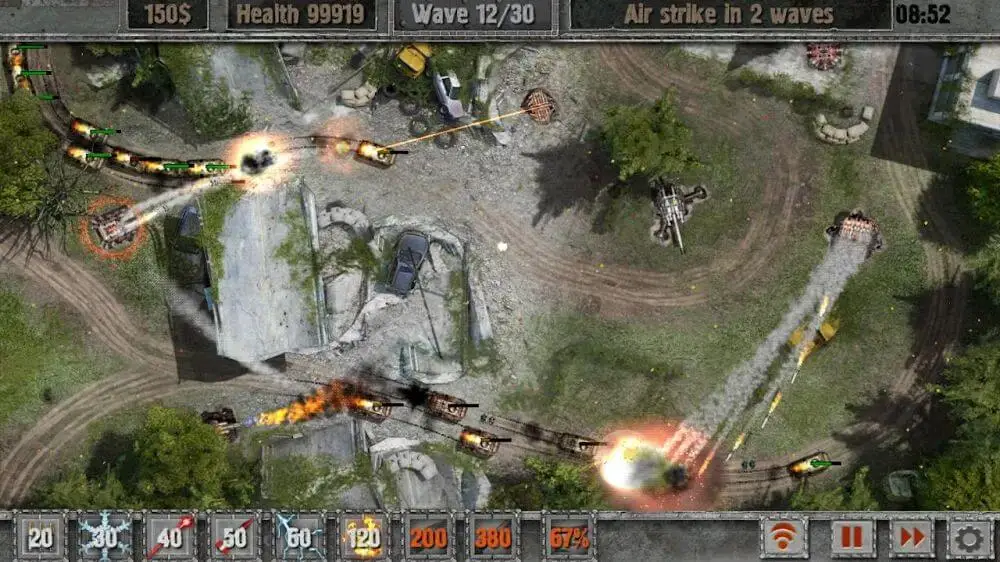Screenshot of the Defense Zone 2 HD Lite game