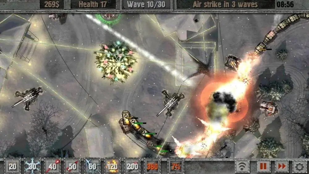 Screenshot of the Defense Zone 2 HD Lite game