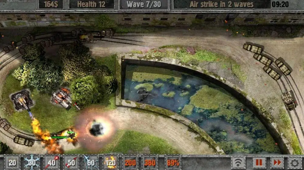 Screenshot of the Defense Zone 2 HD Lite game