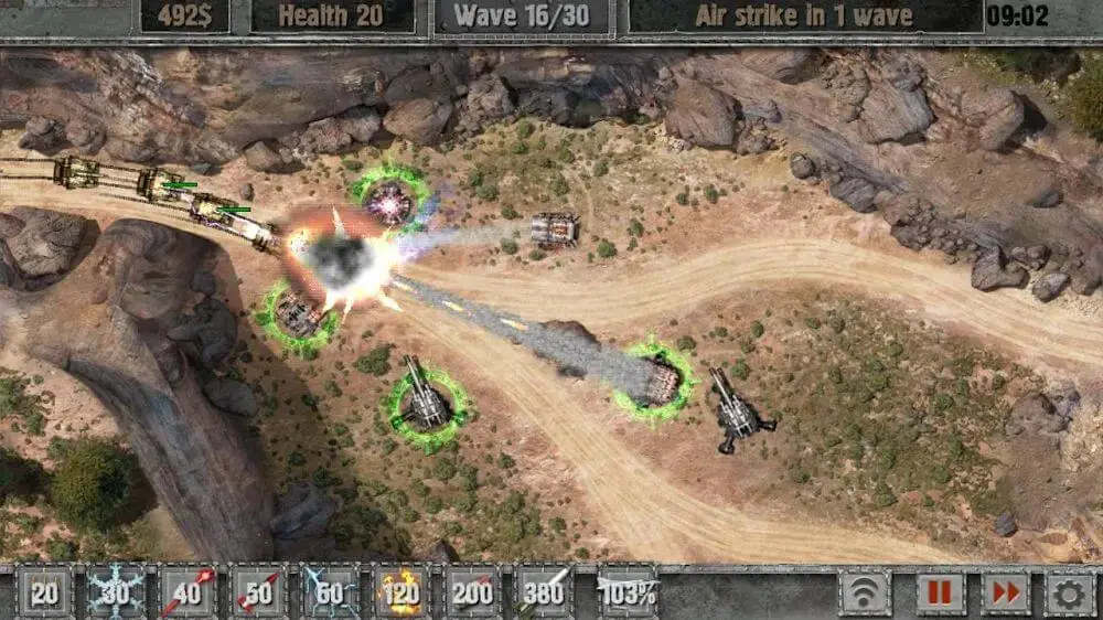 Screenshot of the Defense Zone 2 HD Lite game