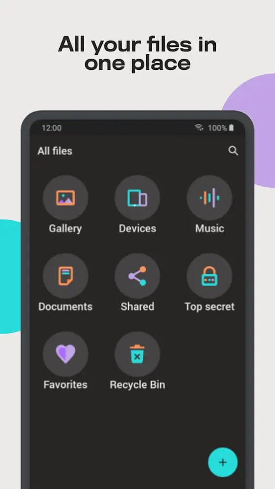 Screenshot of the Degoo app