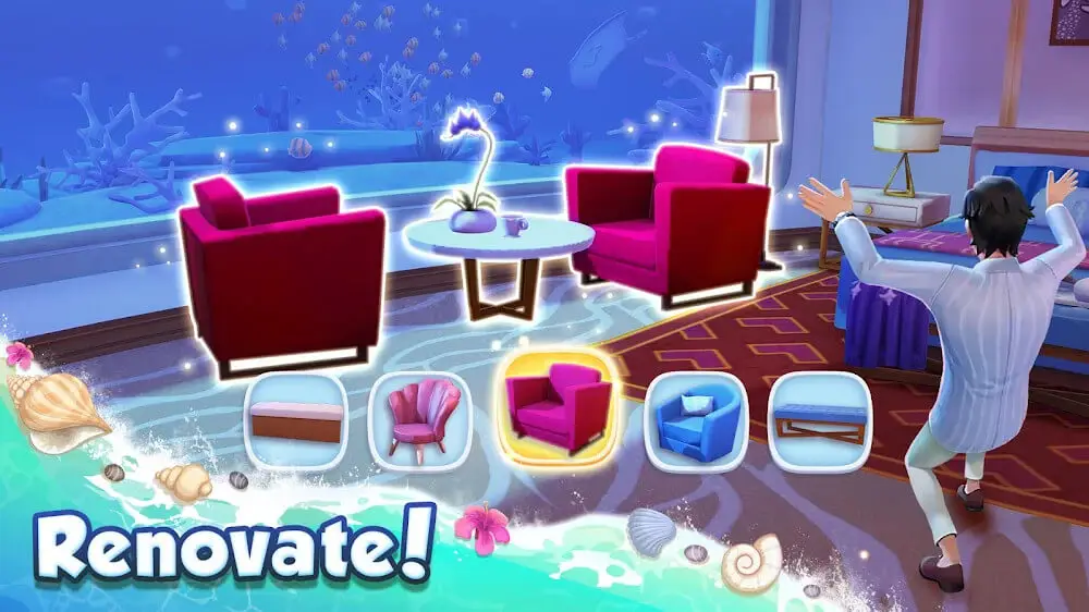 Screenshot of the Design Island game