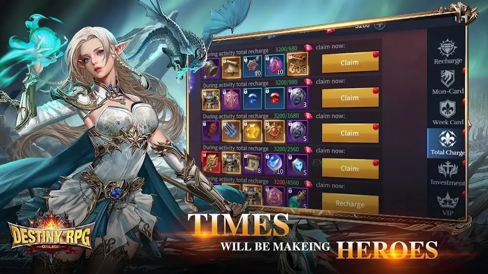 Screenshot of the Destiny RPG game