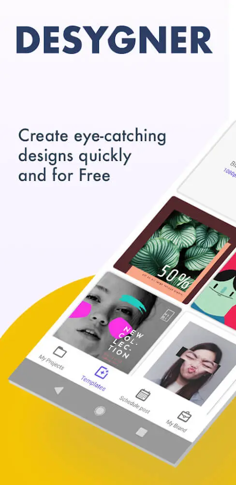Screenshot of the Desygner app
