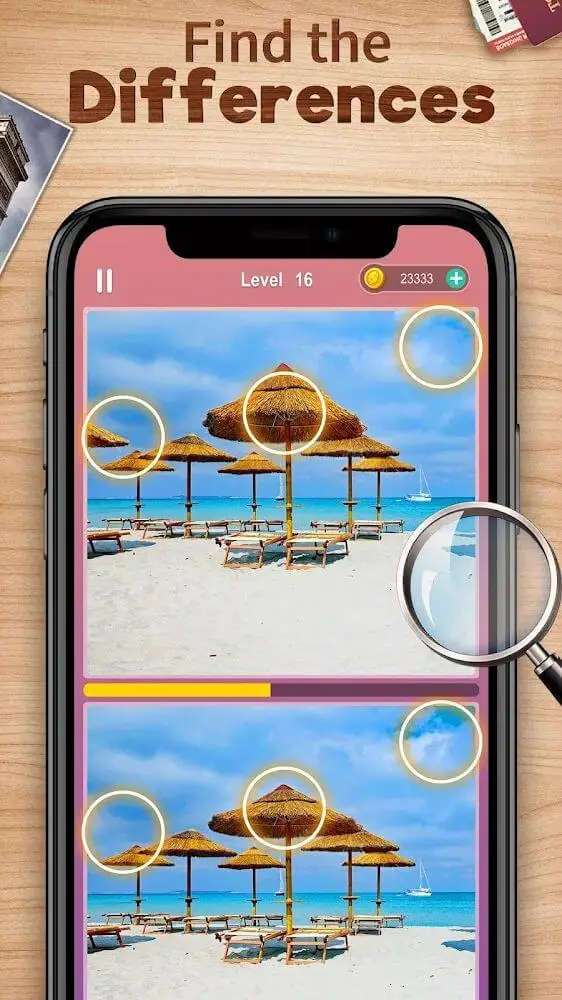 Screenshot of the Difference Find Tour app
