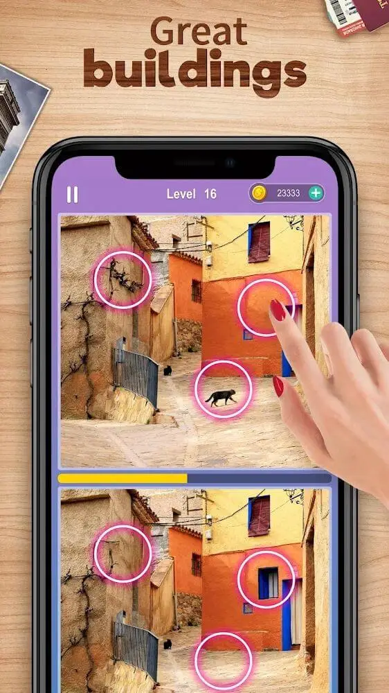 Screenshot of the Difference Find Tour app