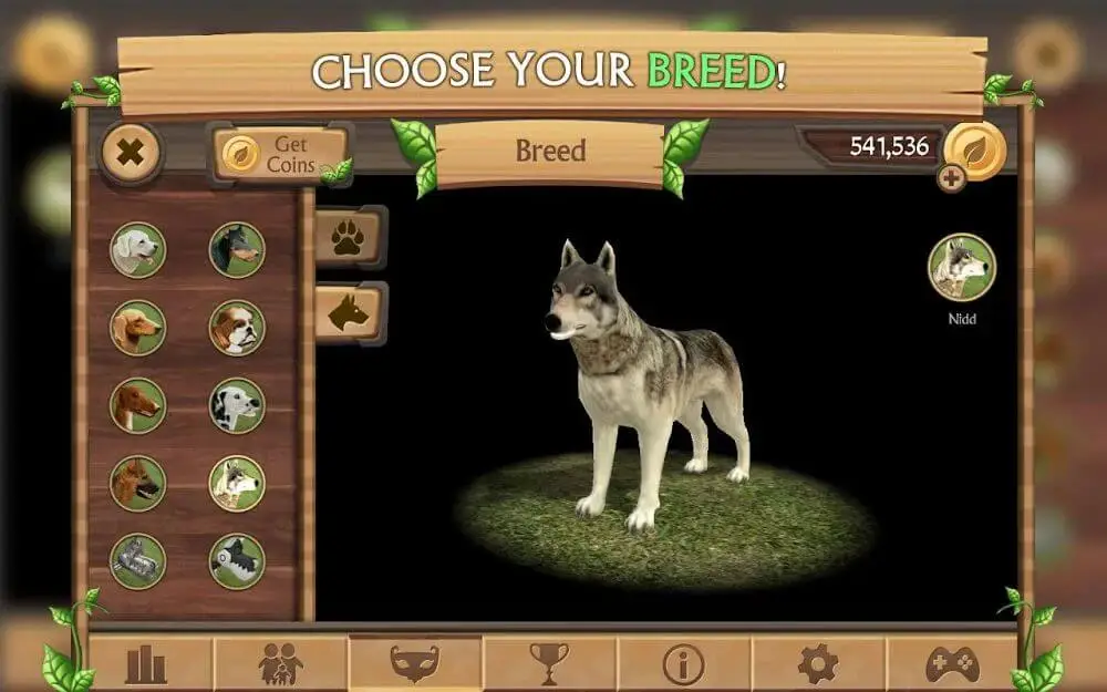 Screenshot of the Dog Sim Online game