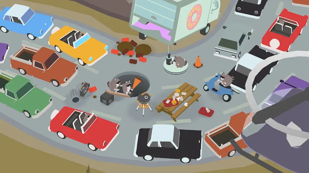 Screenshot of the Donut County game