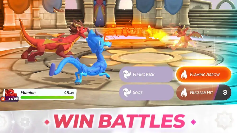 Screenshot of the Dragon City 2 game