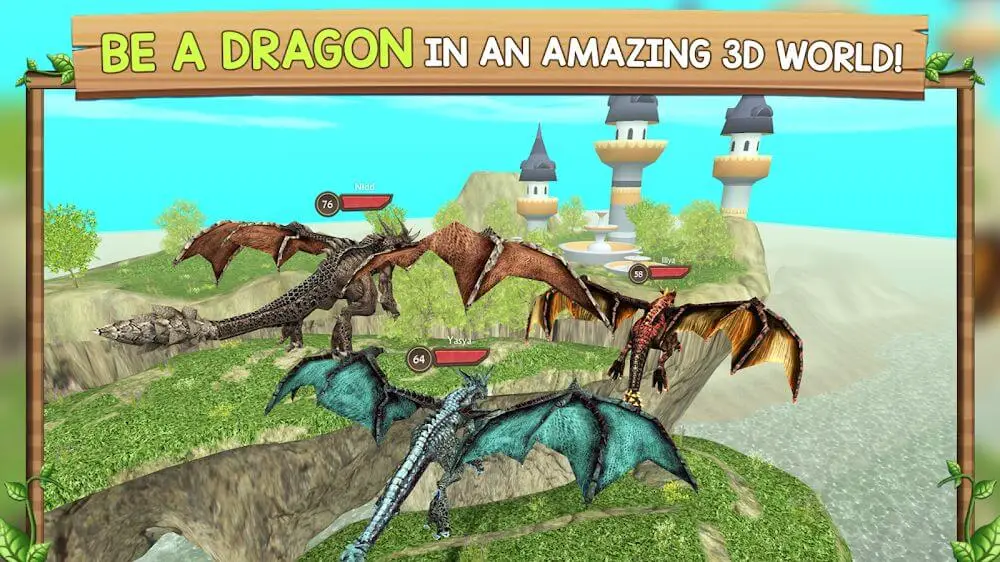 Screenshot of the Dragon Sim Online game