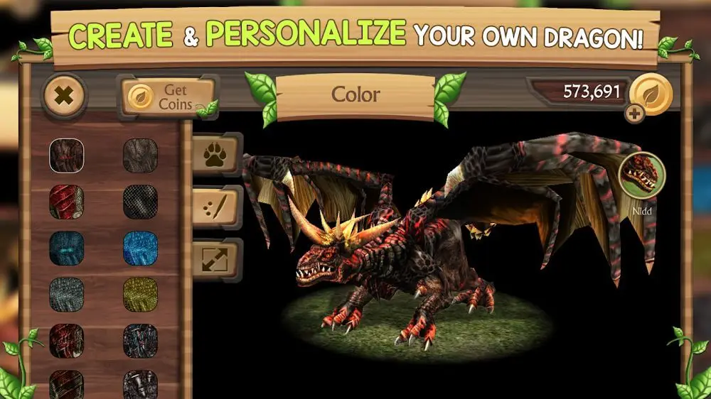 Screenshot of the Dragon Sim Online game