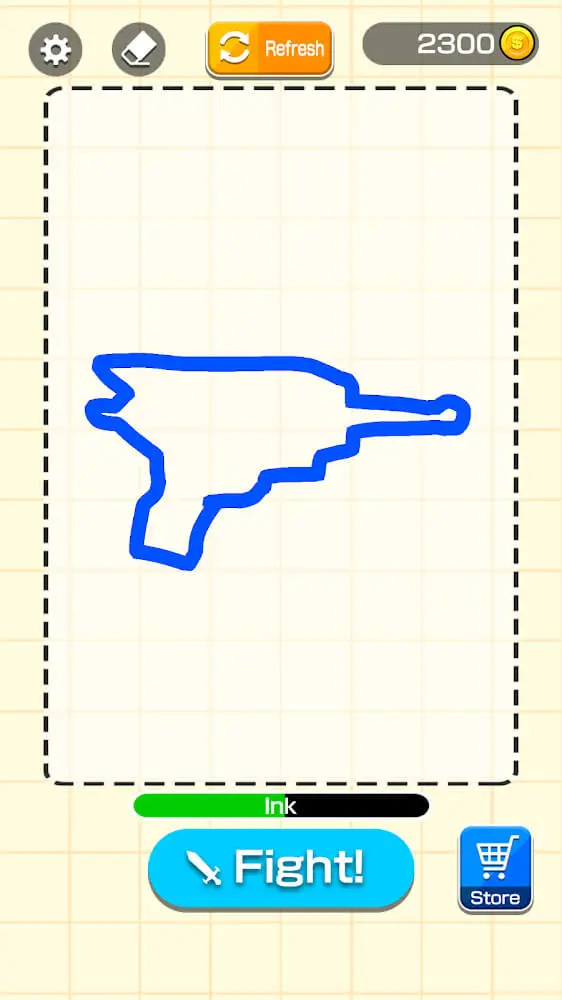 Screenshot of the Draw Weapon 3D app