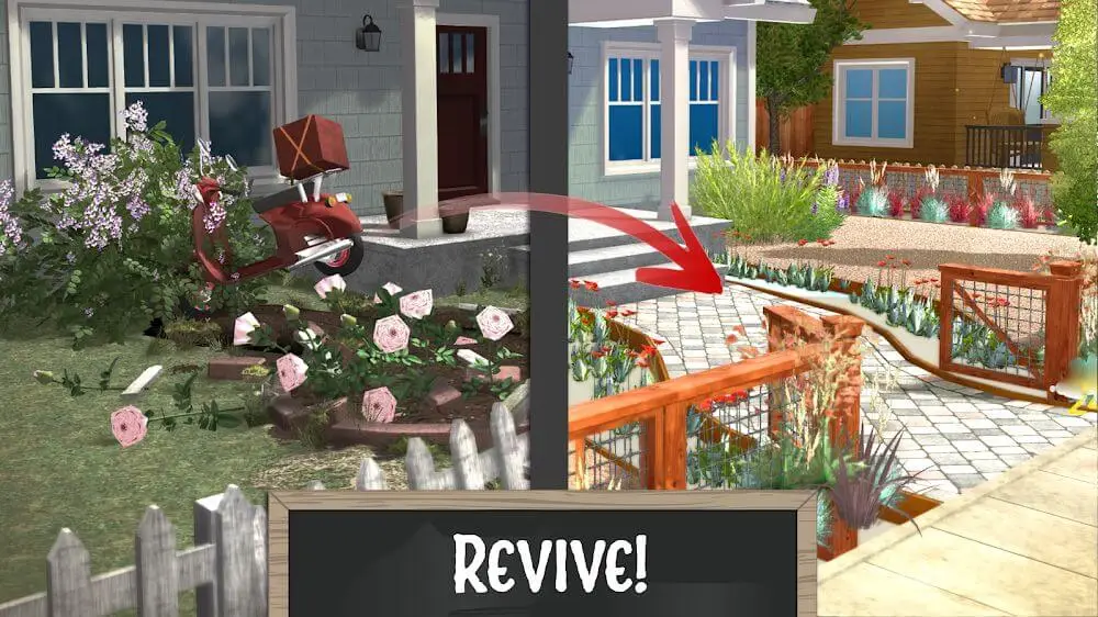 Screenshot of the Dream Garden Makeover game