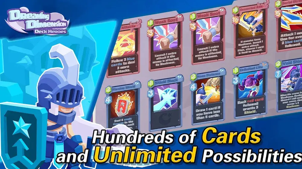Screenshot of the Dreaming Dimension: Deck Hero game