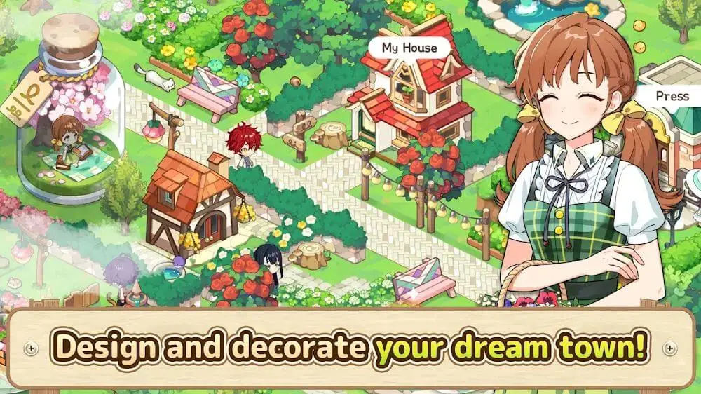 Screenshot of the Dreamy Clover Town game