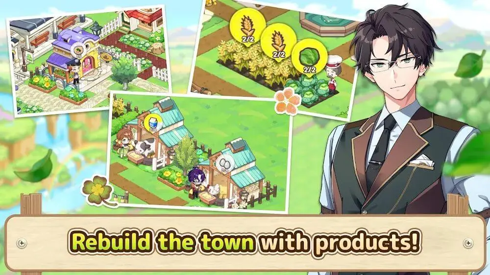 Screenshot of the Dreamy Clover Town game