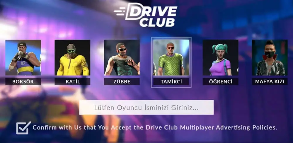 Screenshot of the Drive Club game