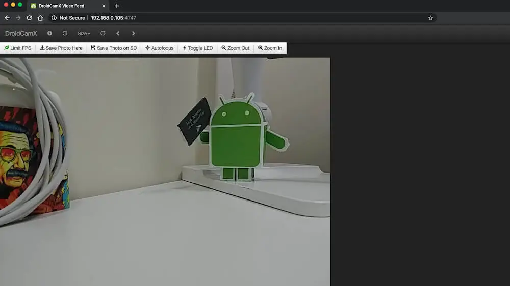 Screenshot of the DroidCamX game