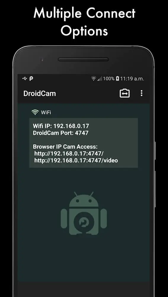 Screenshot of the DroidCamX game