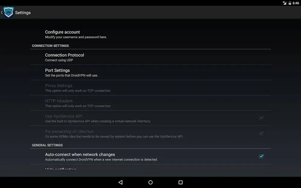 Screenshot of the DroidVPN game