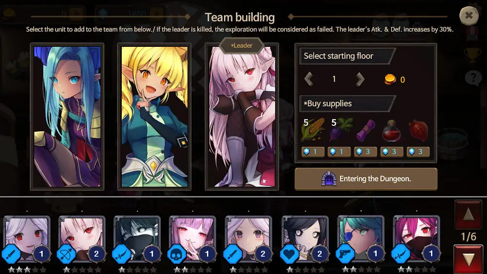 Screenshot of the Dungeon Princess 2 game