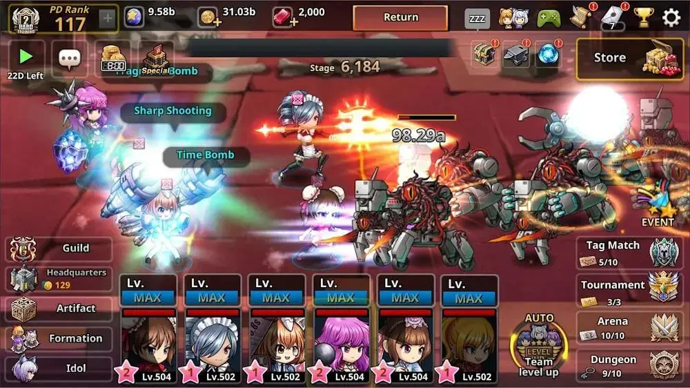 Screenshot of the Dungeon iDoll game