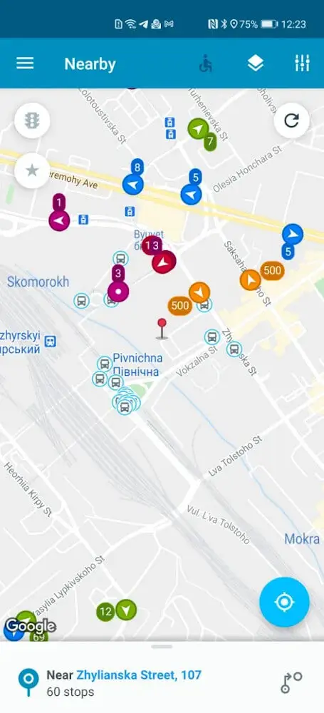 Screenshot of the EasyWay app