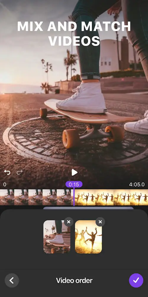 Screenshot of the Efectum app
