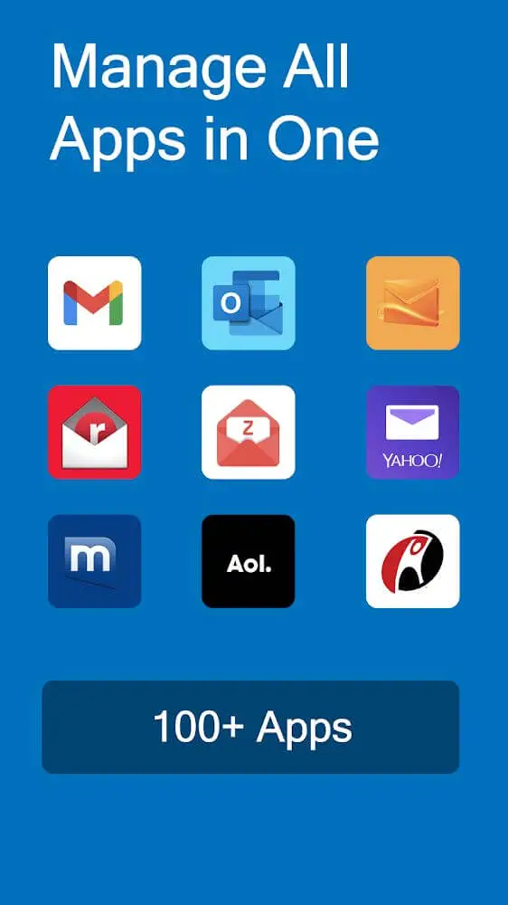 Screenshot of the Email for Yahoo mail app