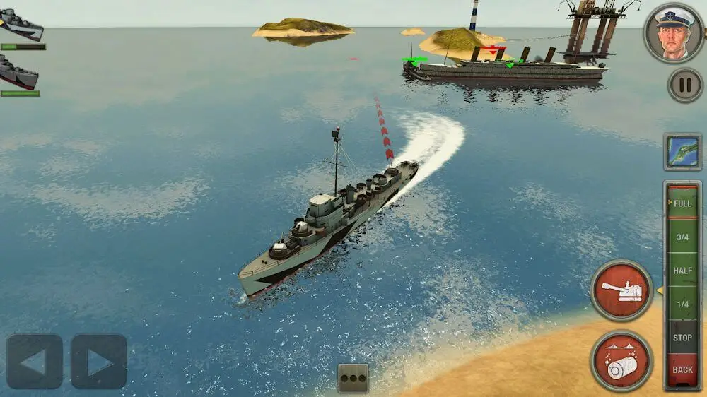 Screenshot of the Enemy Waters game