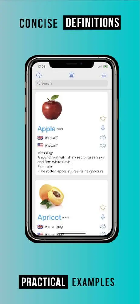 Screenshot of the English Vocabulary app