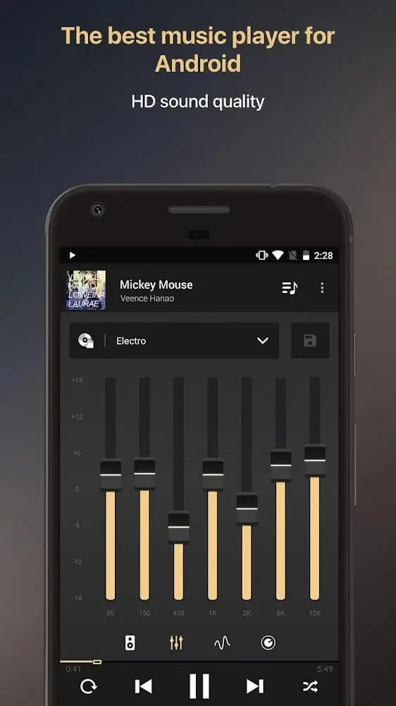 Screenshot of the Equalizer+ app