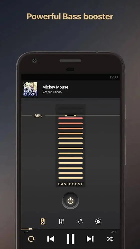 Screenshot of the Equalizer+ app