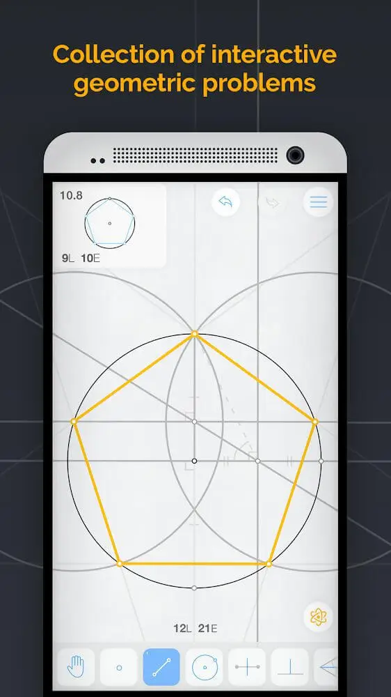 Screenshot of the Euclidea app