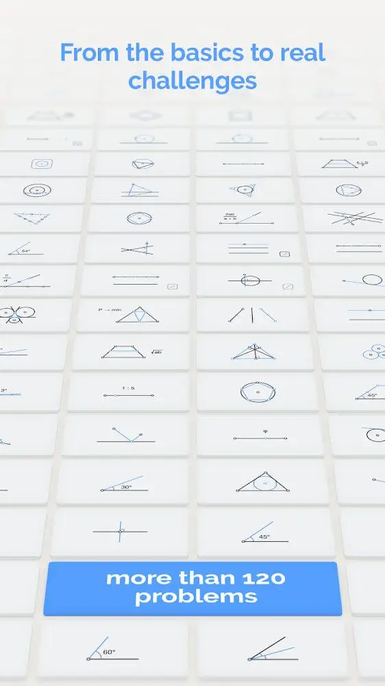 Screenshot of the Euclidea app