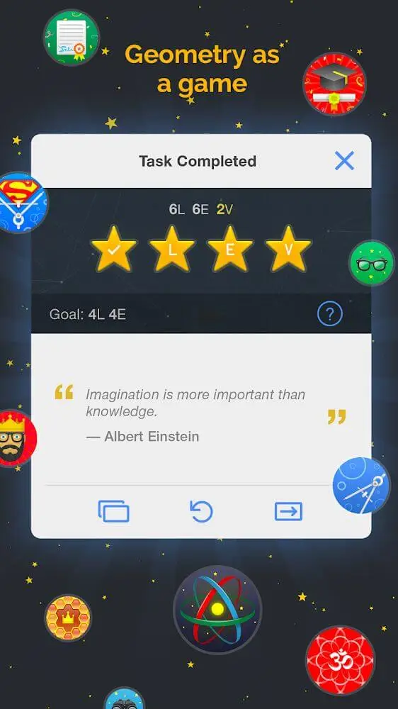Screenshot of the Euclidea app