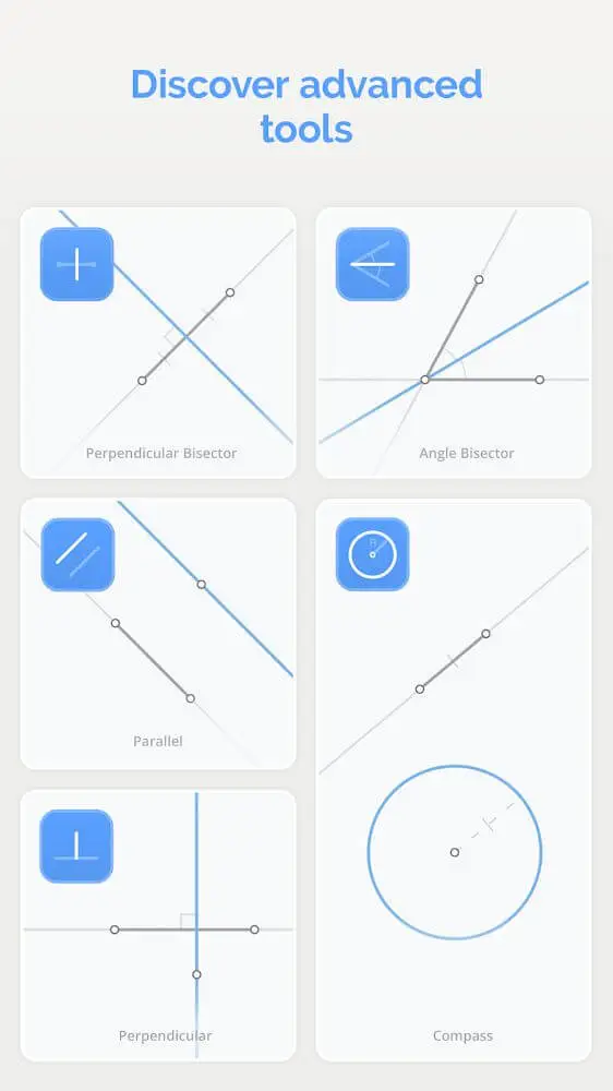 Screenshot of the Euclidea app