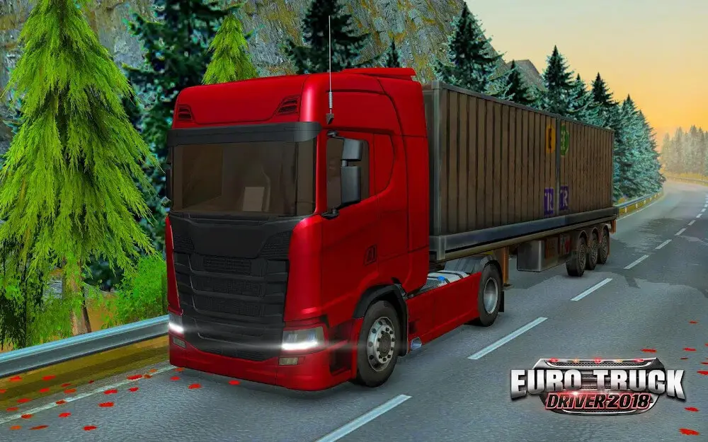 Screenshot of the Euro Truck Driver 2018 game