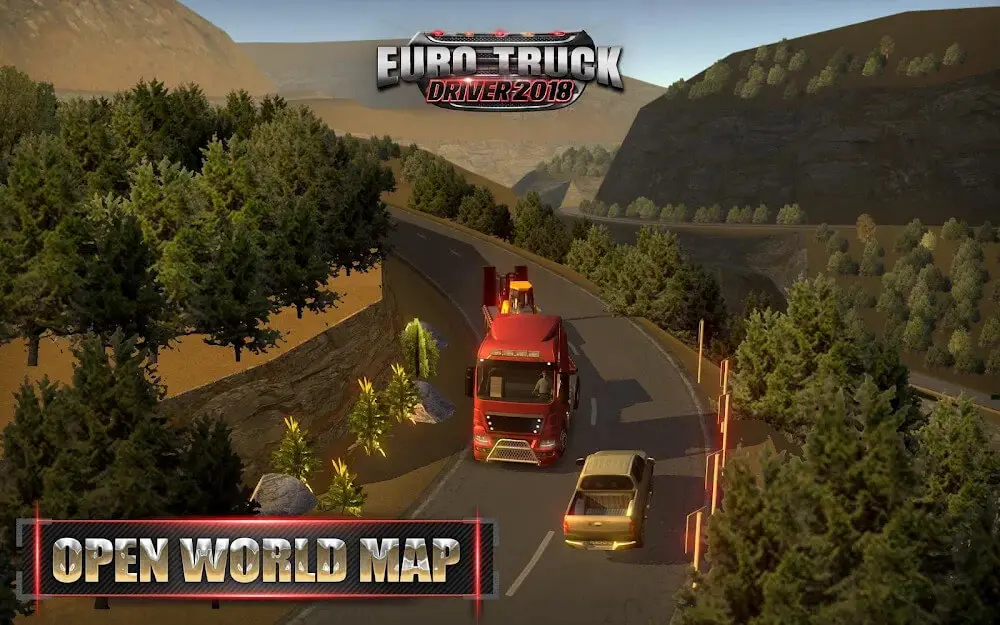 Screenshot of the Euro Truck Driver 2018 game