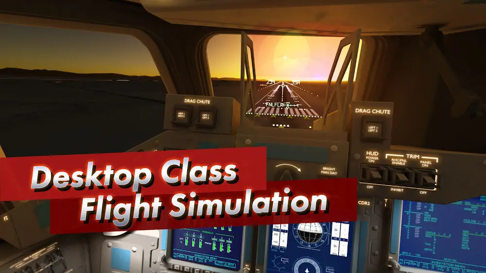 Screenshot of the F-Sim Space Shuttle 2 game
