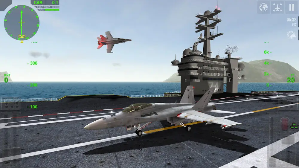 Screenshot of the F18 Carrier Landing game