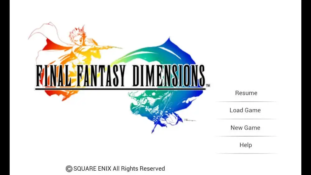 Screenshot of the FINAL FANTASY DIMENSIONS game